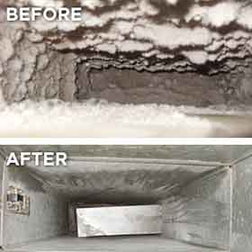 dryer vent Cleaning Before & After